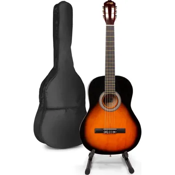 Klasická kytara Max SoloArt Klasická akustická kytara s kytarovým stojanem - Barva Sunburst