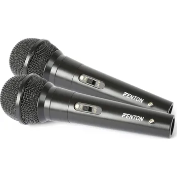 Mikrofon Fenton DM100 Set 2 černých mikrofonů pro karaoke nebo DJ's