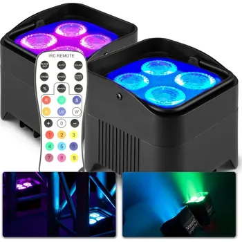 Světelný efekt BeamZ BBP94W Set 2x Uplight PAR s bezdrátovým DMX