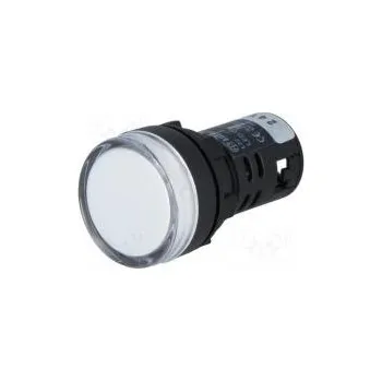 Žárovka Kontrolka 22mm -20÷60°C Podsv LED 24VDC Ø22,5mm IP65 bílá