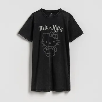 Dívčí spodní prádlo Reserved - Noční košile Hello Kitty - tmavě šedá - 105FQ-90X - 105FQ-90X-U11