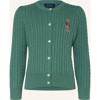 Dámský svetr Polo Ralph Lauren Dívčí Pletený Kardigan, petrolejová, 116