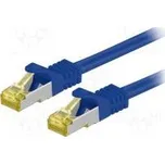 Patch cord S/FTP 6a lanko Cu LSZH modrá 7,5m 26AWG