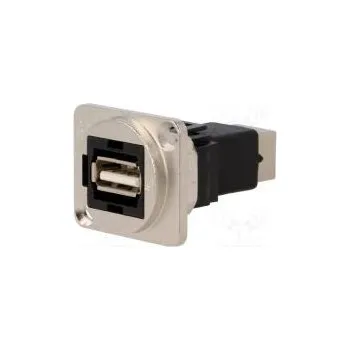 Elektrická zásuvka Spojka USB A zásuvka,USB B zásuvka FT V USB 2.0 kov 19x24mm