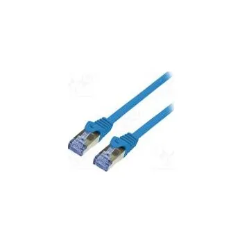 Síťový kabel Patch cord S/FTP 6a lanko Cu LSZH modrá 0,5m 26AWG