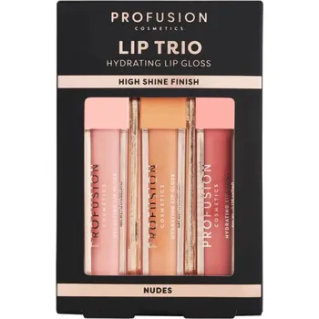 Kosmetická sada Profusion set hydratačních lesků na rty Nudes, 3 x 5ml