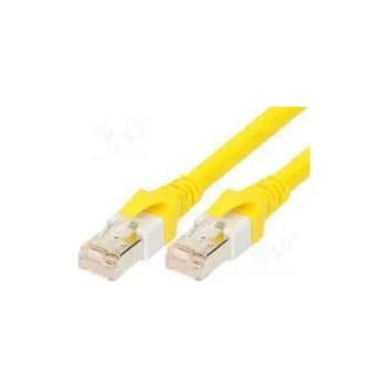 Síťový kabel Patch cord SF/UTP 5e lanko Cu PUR LSZH žlutá 15m 26AWG