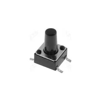 vypínač Mikrospínač TACT SPST-NO Polohy 2 0,05A/12VDC SMT není 1,6N