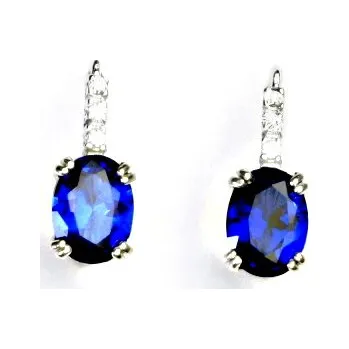 Náušnice Stříbrné náušnice, zirkon spinel , náušnice ze stříbra, VE 8