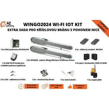 Wingo2024 Wi-Fi IoT Kit - EXTRA sada pro křídlovou bránu s pohonem Nice