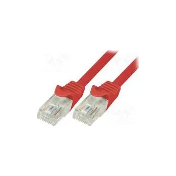 Síťový kabel Patch cord U/UTP 5e lanko CCA PVC červená 2m 26AWG
