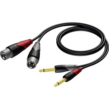 Audio kabel Procab CLA708/3 - 2x XLR M - 2x Jack 6.3 - 3m