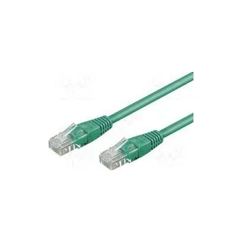 Síťový kabel Patch cord U/UTP 6 lanko CCA PVC zelená 15m 24AWG