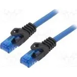 Patch cord U/UTP 6a drát Cu modrá 30m 24AWG samozhášivý