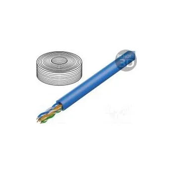 Síťový kabel Vodič U/UTP 6a drát Cu 4x2x23AWG LSZH modrá 50m CPR Dca