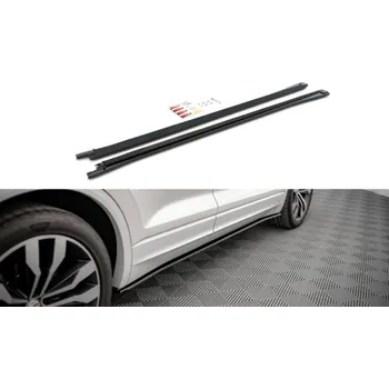 Tuning Maxton Design Maxton Design difuzory pod boční prahy pro Volkswagen Touareg Mk3 /R-Line, černý lesklý plast ABS