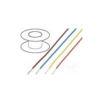 elektrický kabel Vodič LgY lanko Cu 1mm2 fialovo-žlutá PVC 300/500V 100m