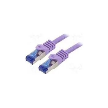 Síťový kabel Patch cord S/FTP 6a lanko Cu LSZH fialová 3m 26AWG -20÷75°C