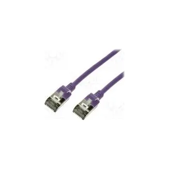 Síťový kabel Patch cord U/FTP 6a lanko Cu TPE fialová Dél 5m 32AWG