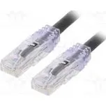 Patch cord TX6™ PLUS,U/UTP 6 lanko Cu LSZH černá Dél 0,5m