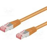 Patch cord S/FTP 6 lanko Cu LSZH oranžová 10m 28AWG