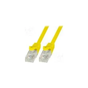 Síťový kabel Patch cord U/UTP 6 lanko CCA PVC žlutá 1,5m 24AWG
