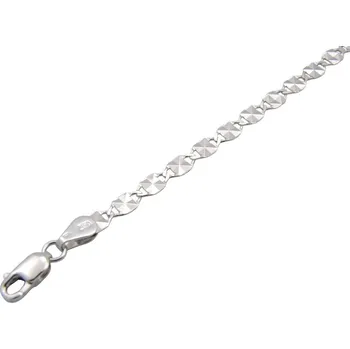 Náramek Zlatý 585/1000 náramek z bílého zlata žiletkový 1724