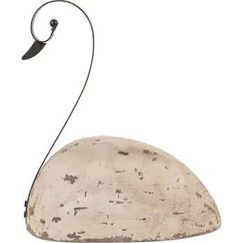 Bílá antik dřevěná dekorace Labuť Swan Rustic L - 25*11*27 cm