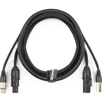 LED páska Power Dynamics CX13-0.50 Kombinovaný kabel Powercon/DMX, 0,5 m