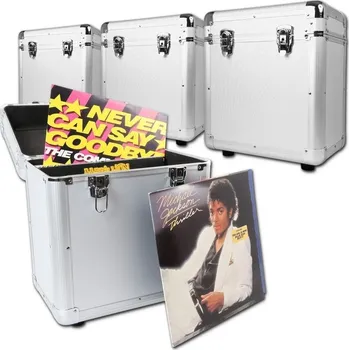 Osvětlovací technika Power Dynamics RC80 12" Silver Set 4 kufrů na vinyly