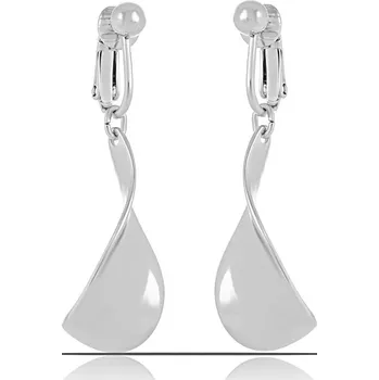 Náušnice Visací klipsy s abstraktním designem z kolekce Classic Colibra – postříbřené