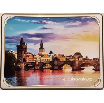 Bonboniéra Pralinky Praha 245 g - dárková plechová dóza (Karlův most - Luxusní bonboniéra v plechové dóze)