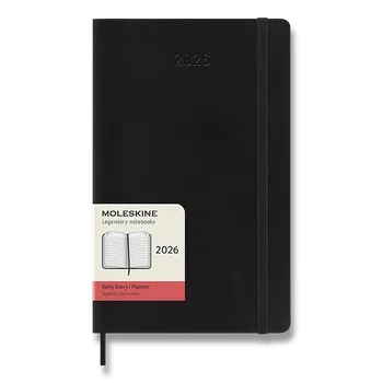 Diář Diář Moleskine 2026 - měkké desky L, denní, černý