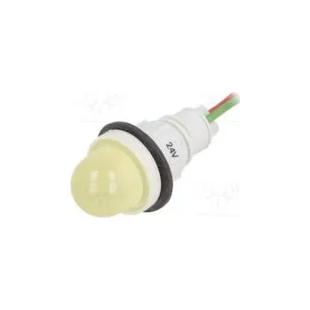 LED páska Kontrolka LED vypouklá 24VDC 24VAC Otv Ø13mm vodiče 300mm