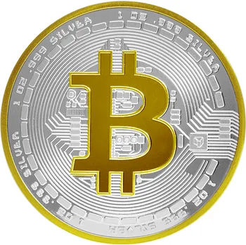 Stříbrná mince 1oz Bitcoin - Zlacená