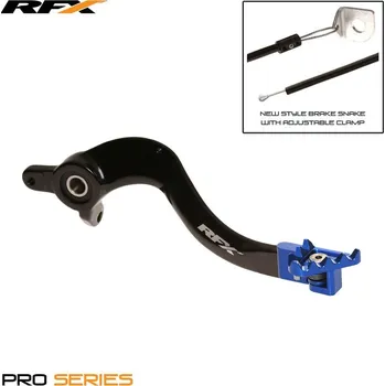 Nářadí na motocykly Páka zadní brzdy RFX Pro FT (černá/modrá) FXRB7010099BU