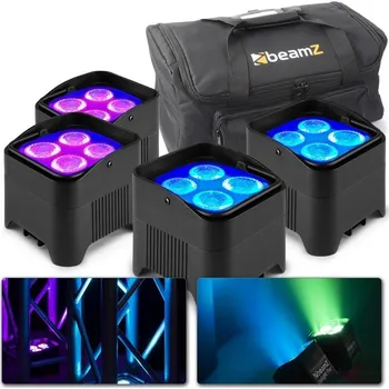 Světelný efekt BeamZ BBP94W Set 4x Uplight PAR s přepravní brašnou