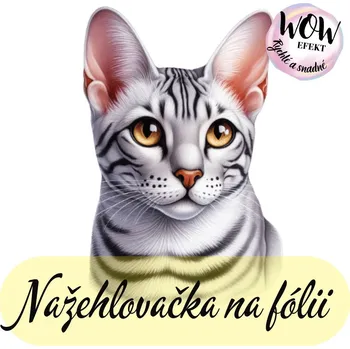 Nažehlovačky na fólii Nažehlovačka na fólii, KOČKA-EGYPTSKÁ MAU, 11x6,8 cm /ks