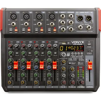 Mixážní pult Vonyx VM-KG08 8-kanálový mix BT/DSP/USB