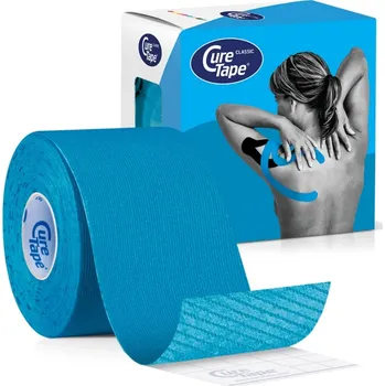 Zdravotnický materiál CureTape Classic 5 cm x 5 m kineziologický tejp modrý
