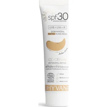 Make-up DHYVANA Přírodní minerální tónovací krém SPF 30 50 ml Barva: Amber Honey - 30
