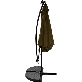 Slunečník Aga Zahradní slunečník 300 cm Hnědý s LED osvětlením