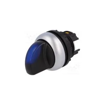 vypínač a zásuvka Přepínač otočný 1-polohové 22mm modrá Podsv M22-FLED, M22-LED