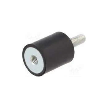 Tlumič chvění M6 Ø 20mm pryž Dl 15mm Dél.závitu 18mm H 6mm