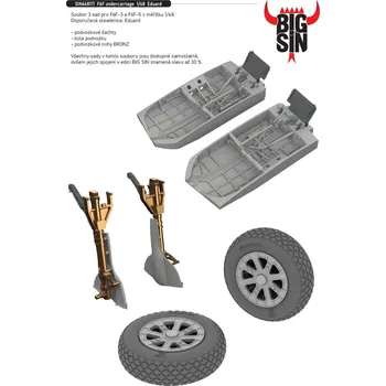 Plastikový model Eduard 1/48 F6F undercarriage (EDUARD)