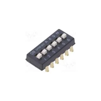vypínač Přepínač DIP-SWITCH Počet sekcí 6 ON-OFF 0,025A/24VDC pol 2