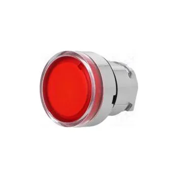 spínač Přepínač tlačítkový 1-polohové 22mm červená Podsv ZBV6 IP66