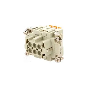 Elektrická zásuvka Konektor HDC zásuvka CSH PIN 6 6+PE velikost 44.27 16A 400V