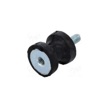 Tlumič chvění M4 Ø 15mm pryž Dl 15mm Dél.závitu 10mm H 4mm