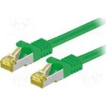 Patch cord S/FTP 6a lanko Cu LSZH zelená 7,5m 26AWG